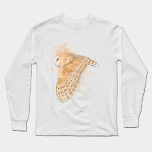 Flying Barn Owl Long Sleeve T-Shirt